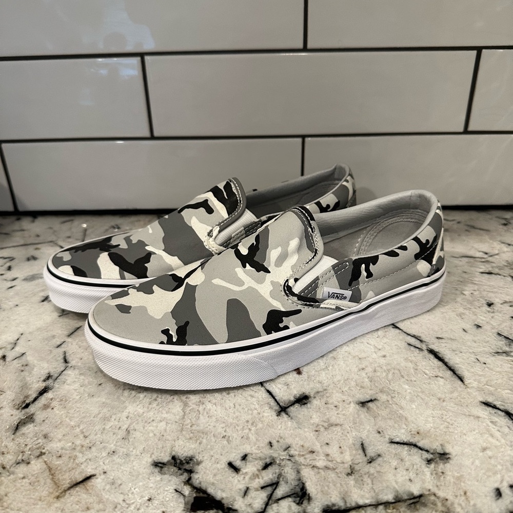 Grey camo vans